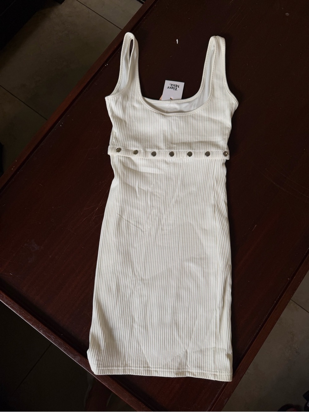NWT Tiger Mist Ribbed Snap-Trim Dress/Set - Picture 4 of 5